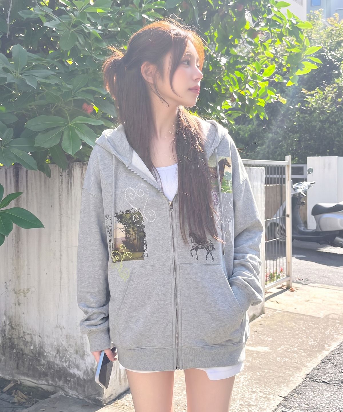 그레이버(GRAVER) [UNISEX]HOREY 후드집업_Yellow