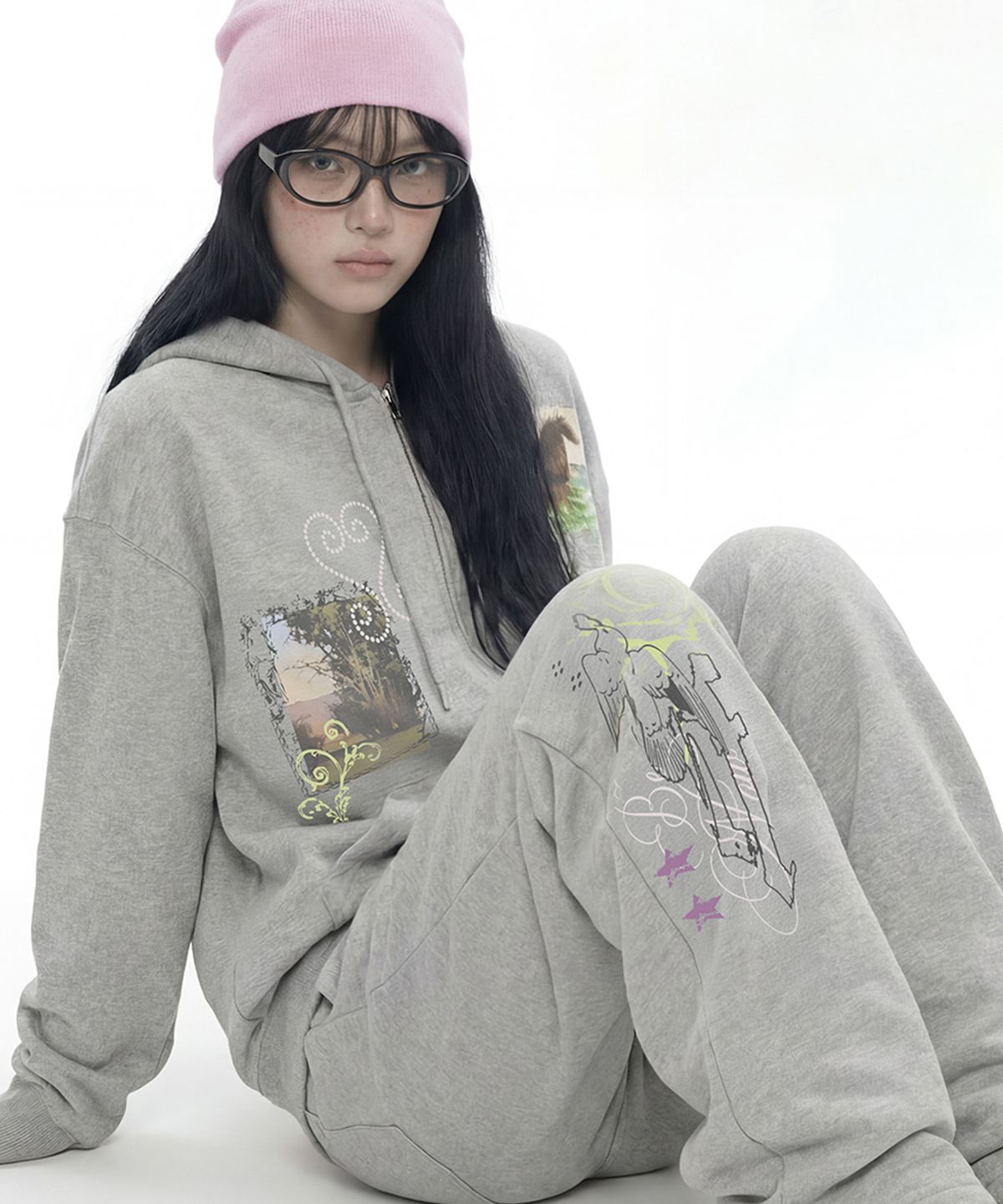 그레이버(GRAVER) [UNISEX]HOREY 후드집업_Yellow