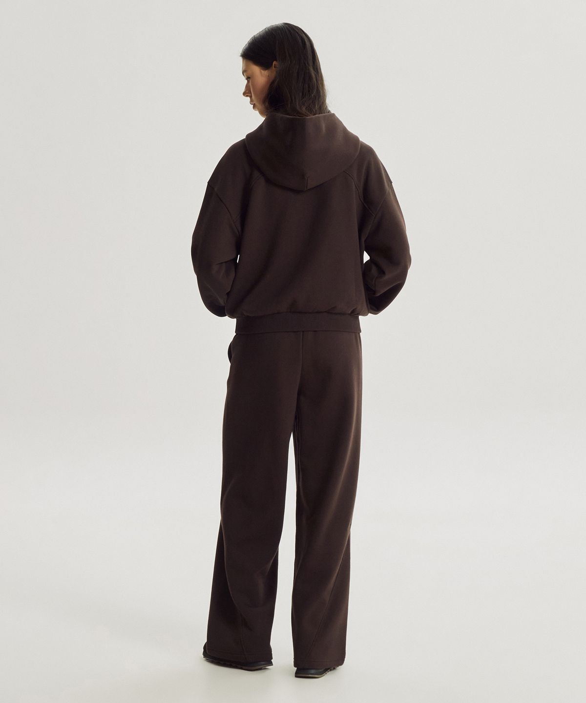 뉴발란스(NEW BALANCE) NBMLG4W012 / WOMEN 에센셜 기모 와이드팬츠 (BROWN)