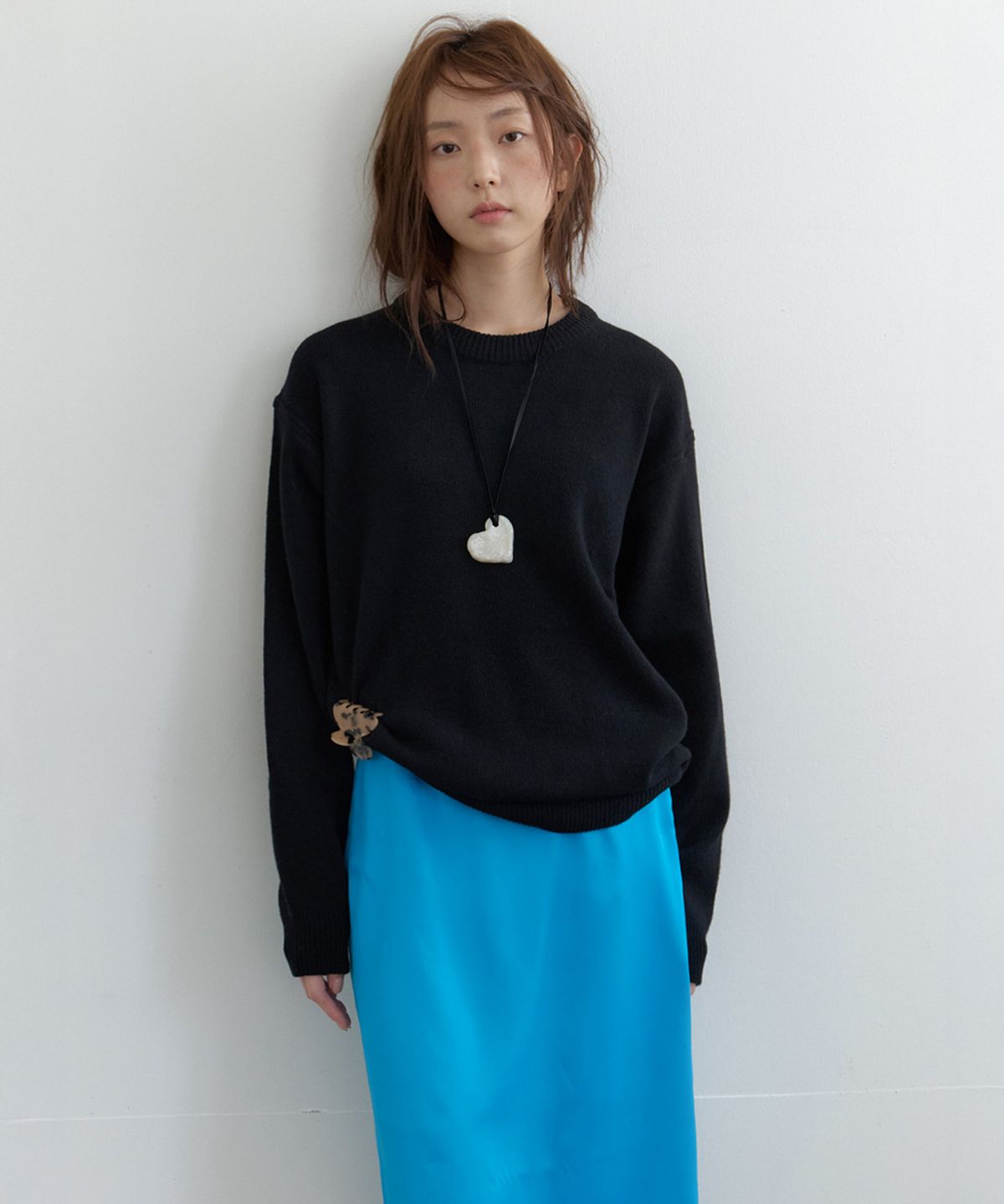 뮈르뮈르(MURMURE) 에즈온 시어 레이어드 스커트_Ezon Skirt_Aquablue