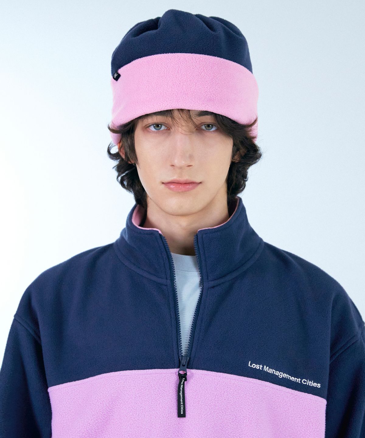 엘엠씨(LMC) FLEECE NECK WARMMER BEANIE navy