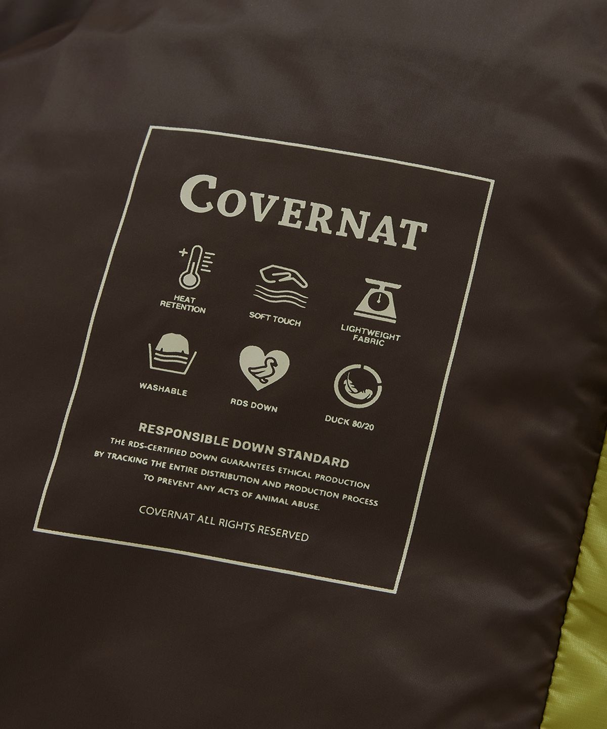 커버낫(COVERNAT) 씨빅 후드 숏푸퍼 라이트 올리브