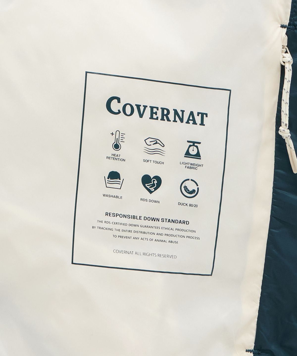 커버낫(COVERNAT) 씨빅 다운 베스트 틸 그린