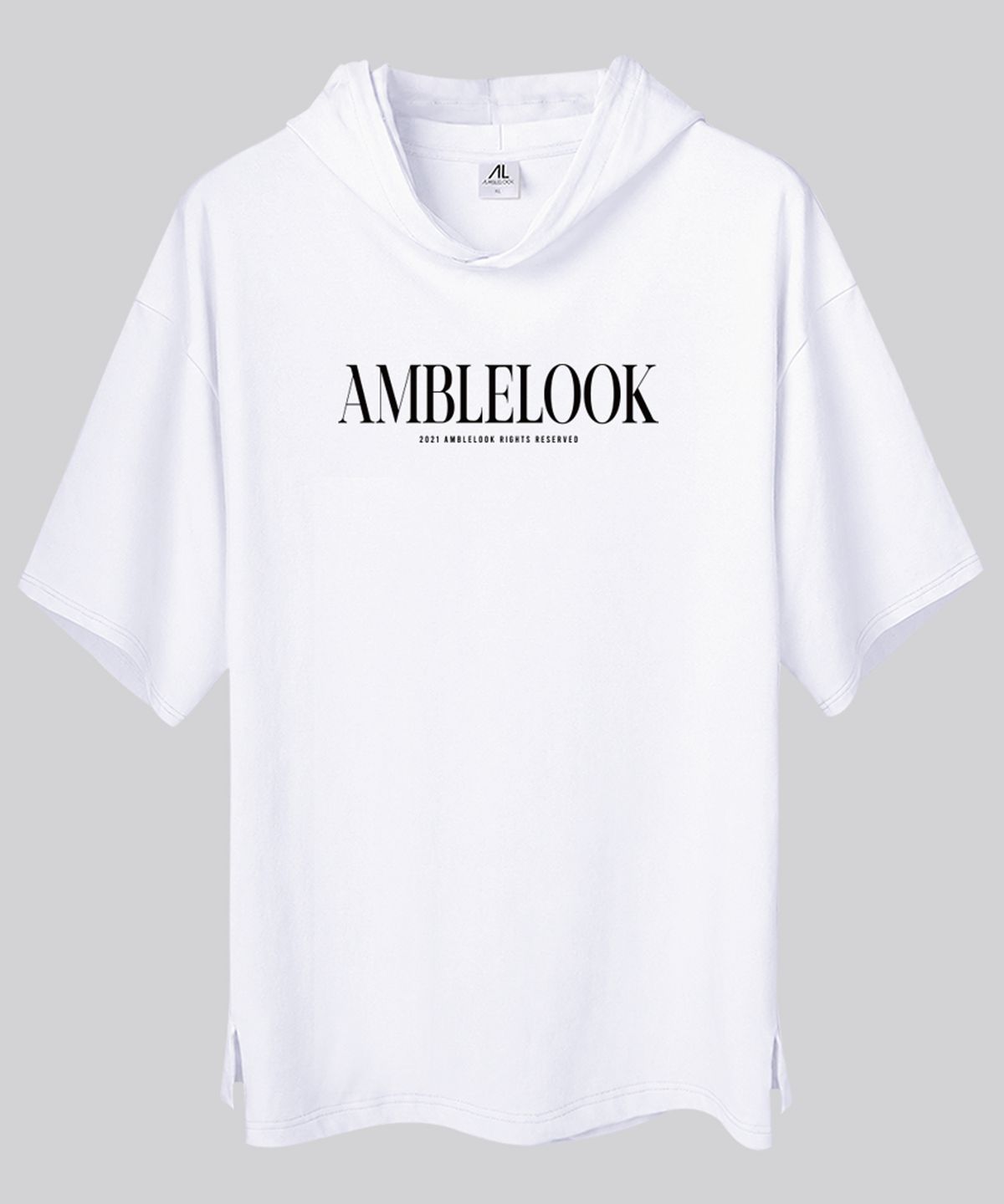 엠블룩(AMBLELOOK) 프리미엄 면스판 후드반팔티 어센틱 (3color)
