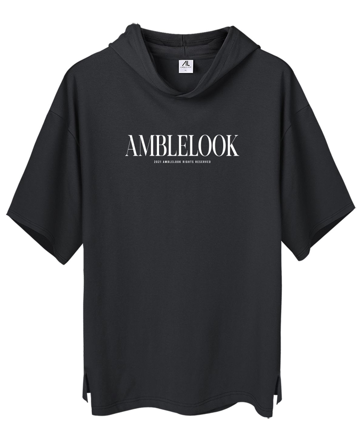 엠블룩(AMBLELOOK) 프리미엄 면스판 후드반팔티 어센틱 (3color)