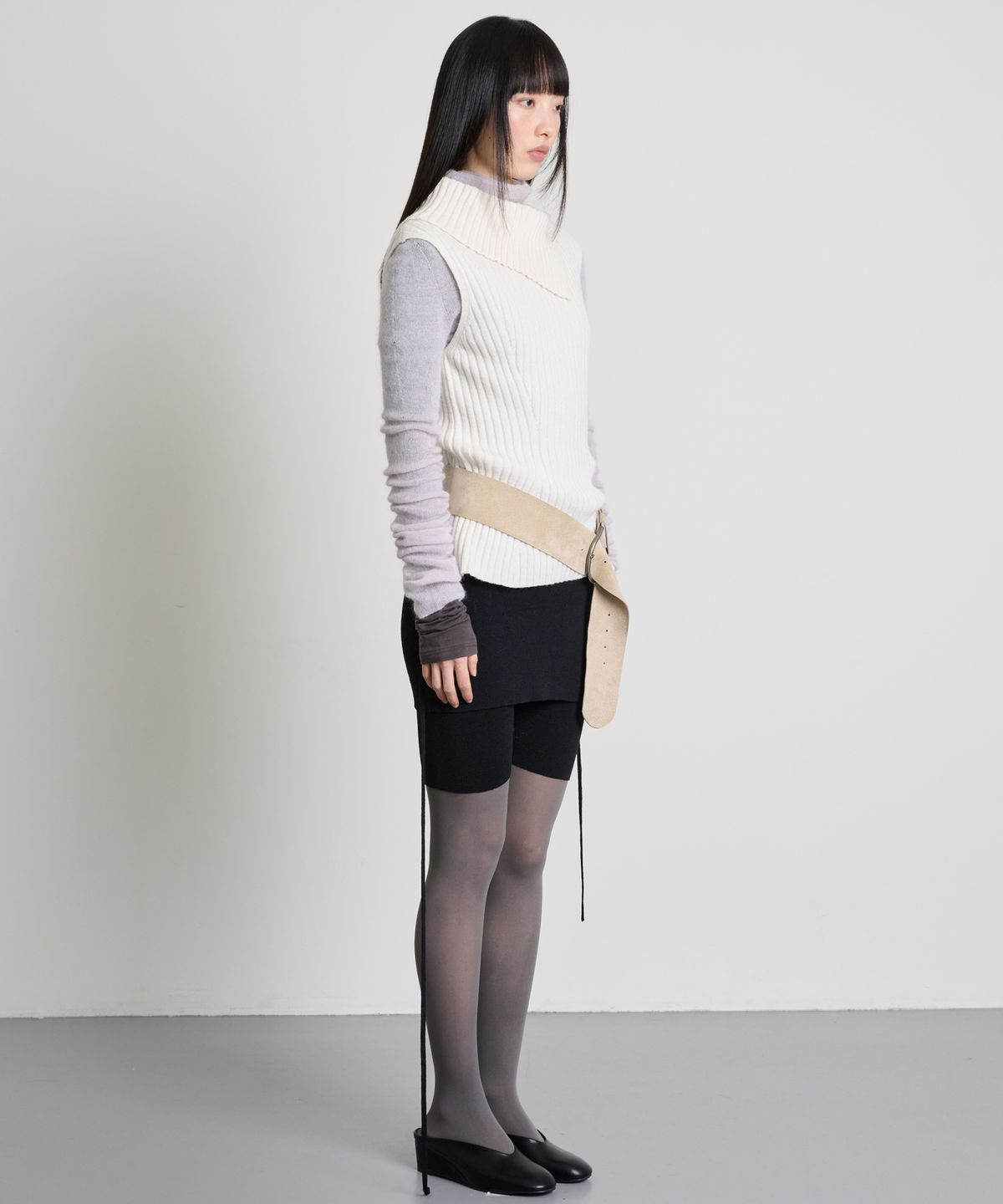 더애틋(THE AÉTUT) Ribbed Turtleneck Vest_Ivory