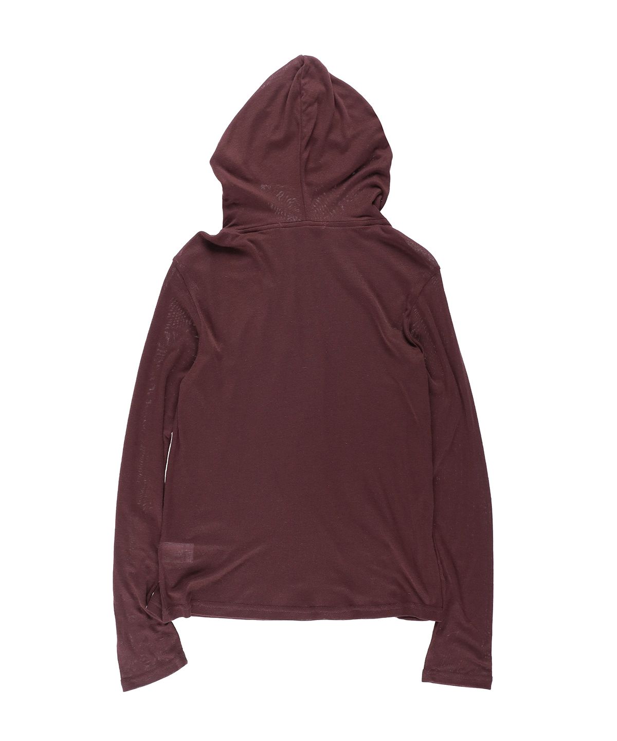 온스카(ONSKA) DRAPE BUTTON HOODED LONG SLEEVE T (WINE)