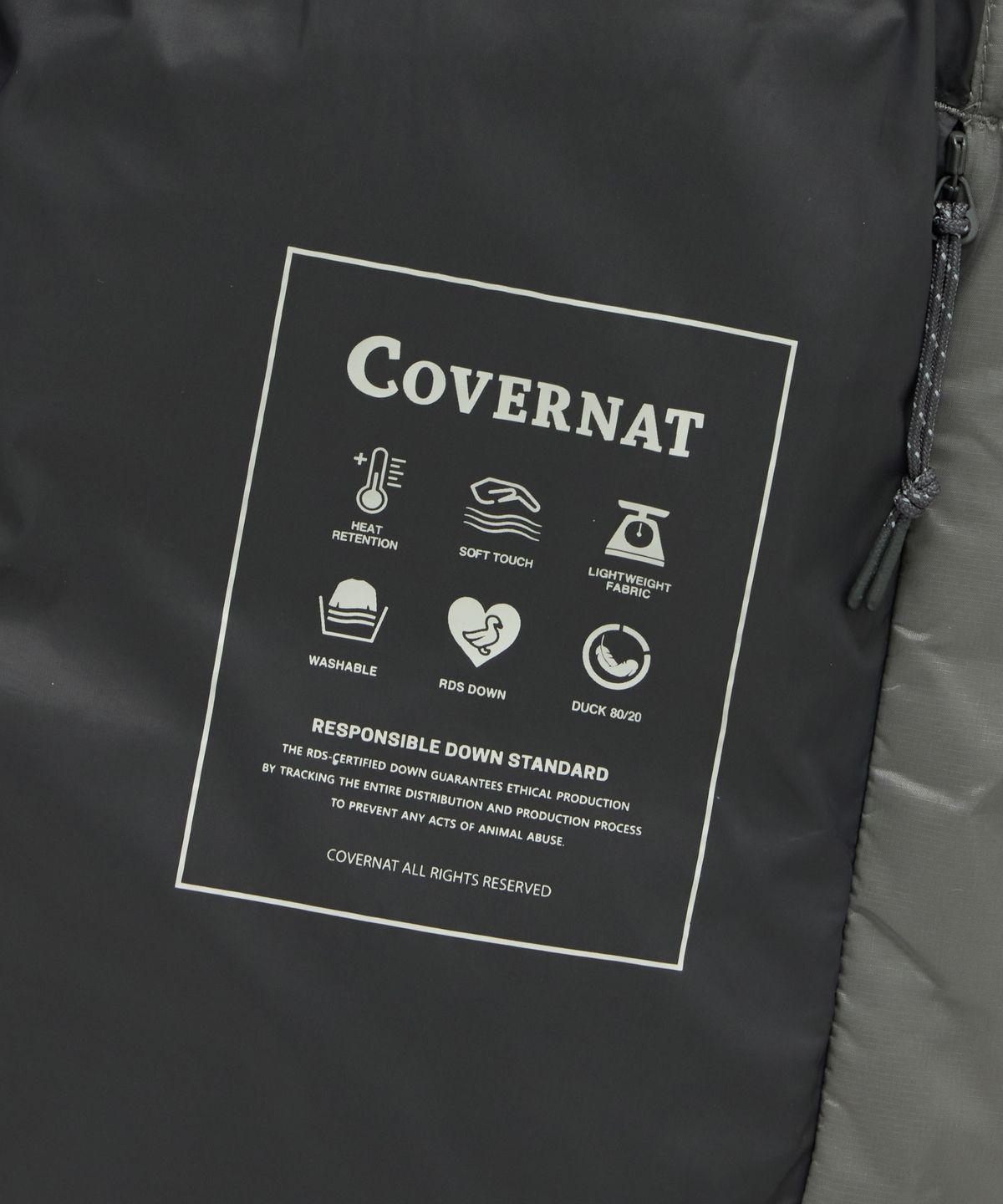 커버낫(COVERNAT) 씨빅 숏 푸퍼 그레이