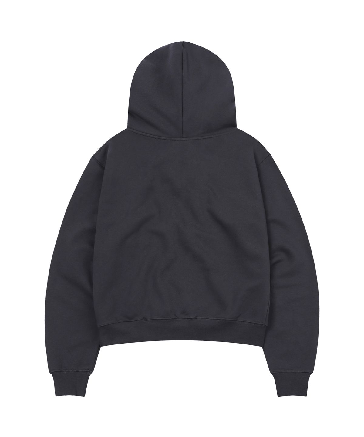 에스이에스티(S'EST) Crop Eyelet Cut-Out Hoodie Charcoal