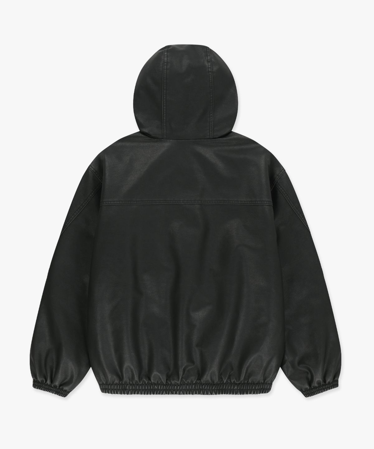 엘엠씨(LMC) FAUX LEATHER HOODED JACKET black