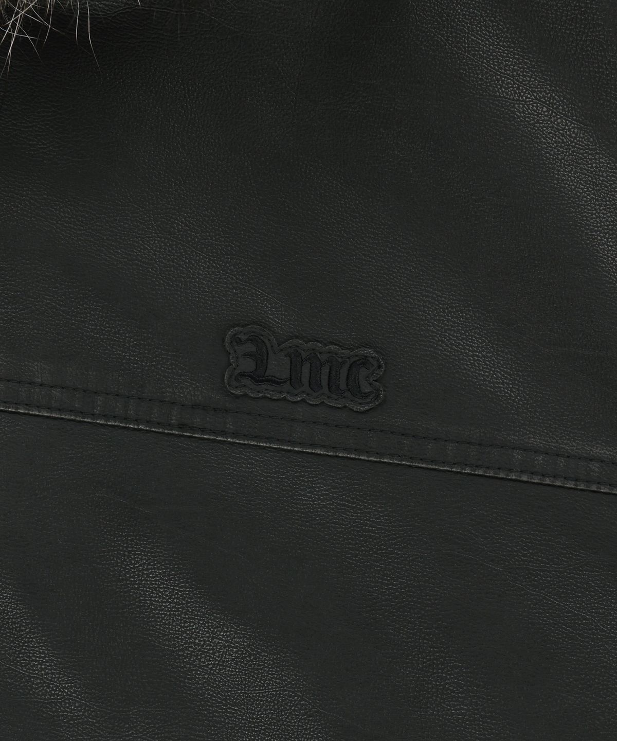 엘엠씨(LMC) FAUX LEATHER HOODED JACKET black