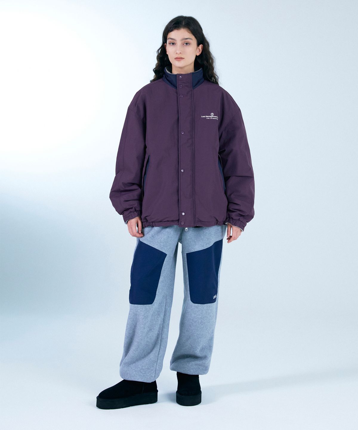 엘엠씨(LMC) FLEECE REVERSIBLE YACHT PARKA purple