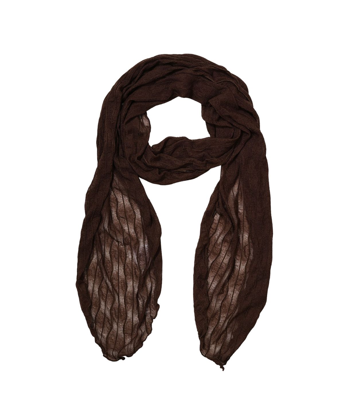 마크니(MACNI) SOFTY CREAM SALLANG SCARF BROWN