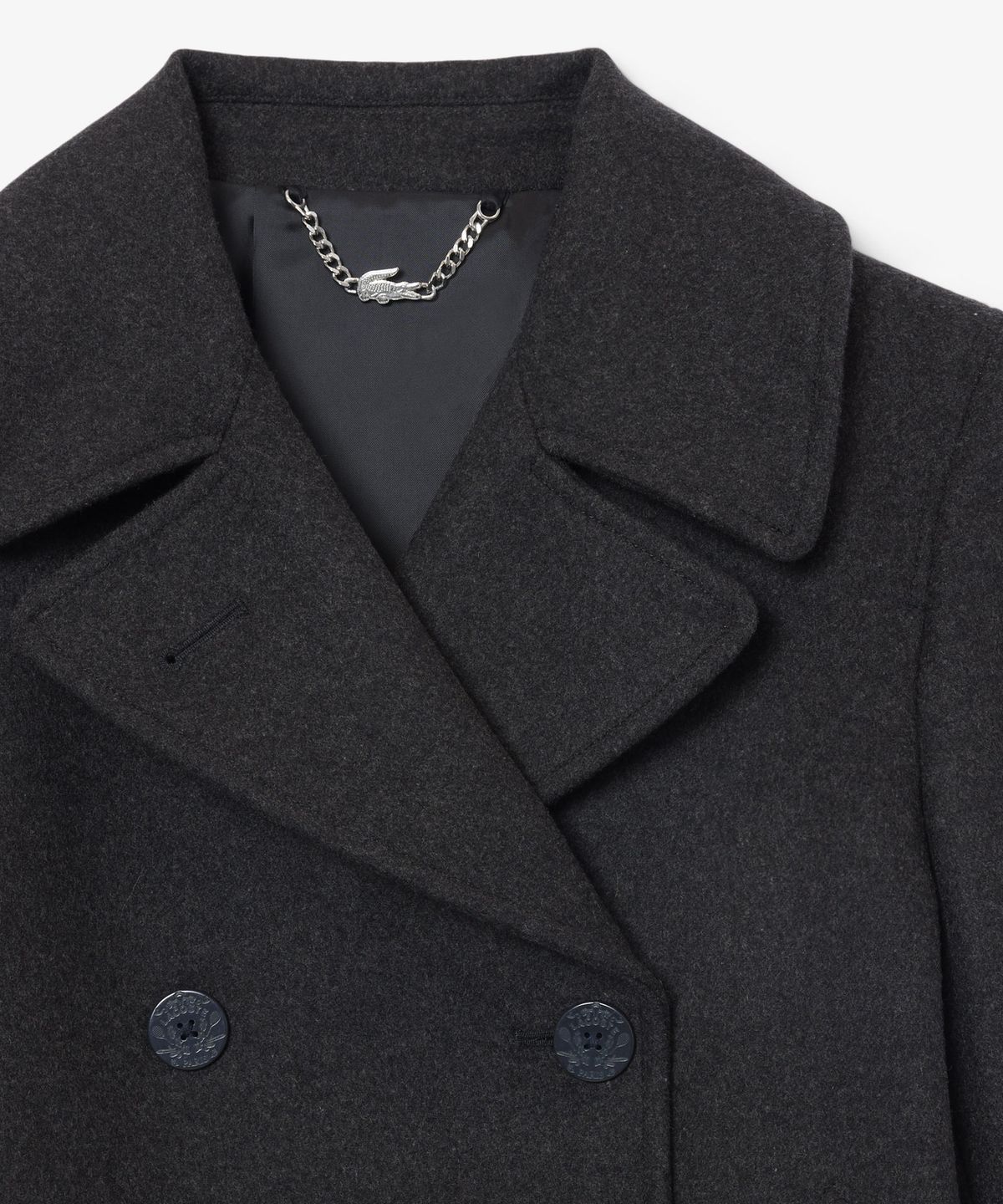 라코스테(LACOSTE) 여성 더블 브레스트 중기장 코트 BF8437-56N EL6