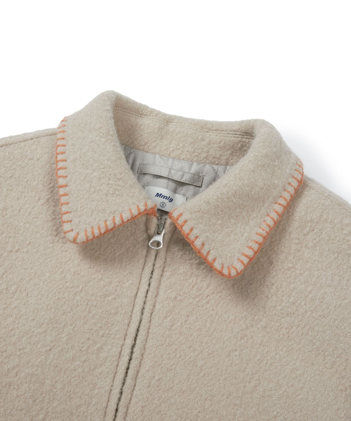 엠엠엘지(MMLG) NICHE COLLAR BOUCLE JACKET (BEIGE)