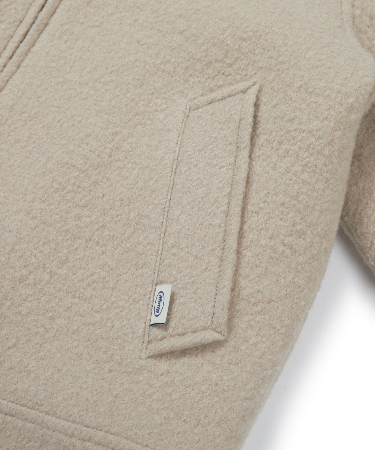 엠엠엘지(MMLG) NICHE COLLAR BOUCLE JACKET (BEIGE)