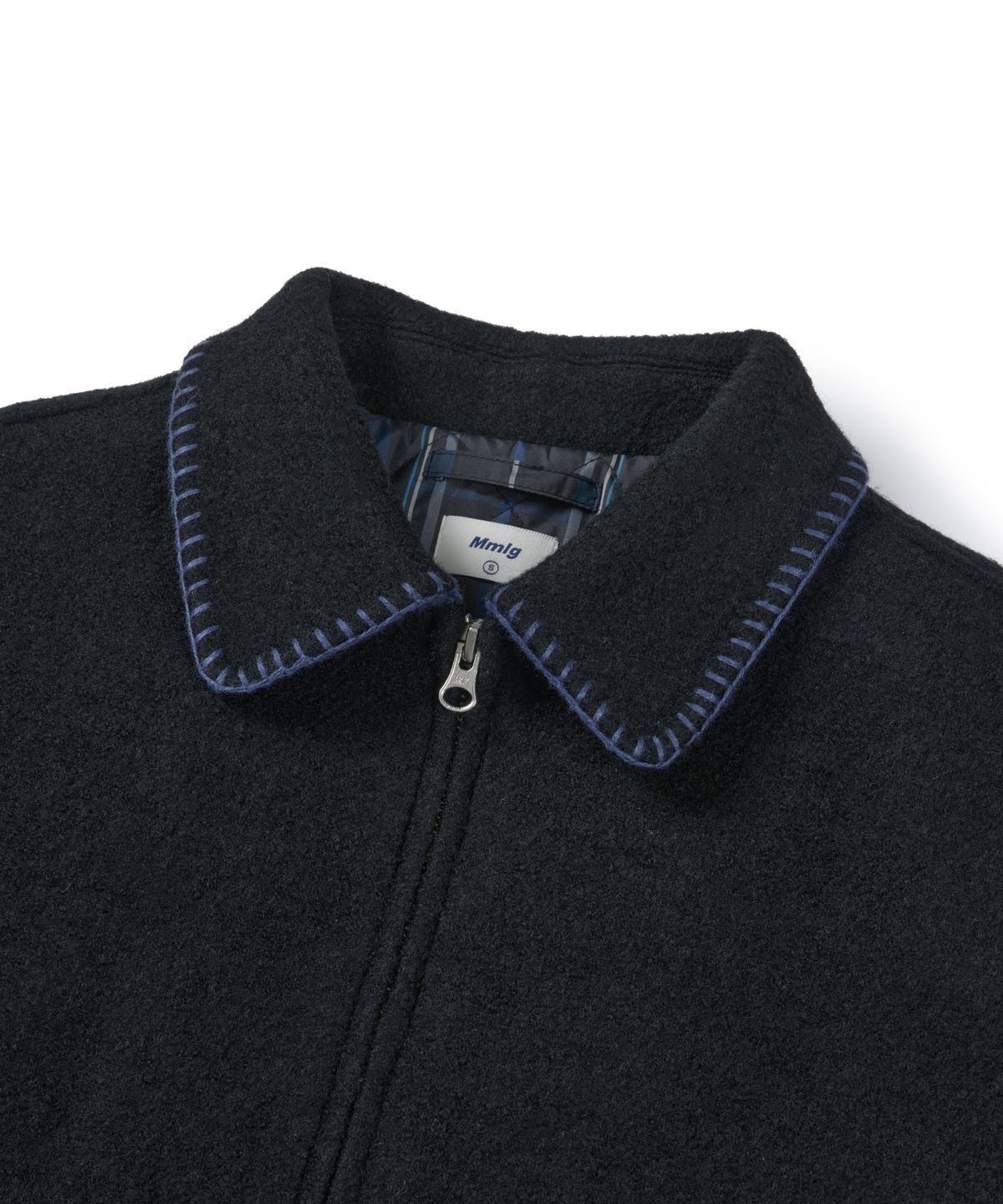 엠엠엘지(MMLG) NICHE COLLAR BOUCLE JACKET (BLACK)