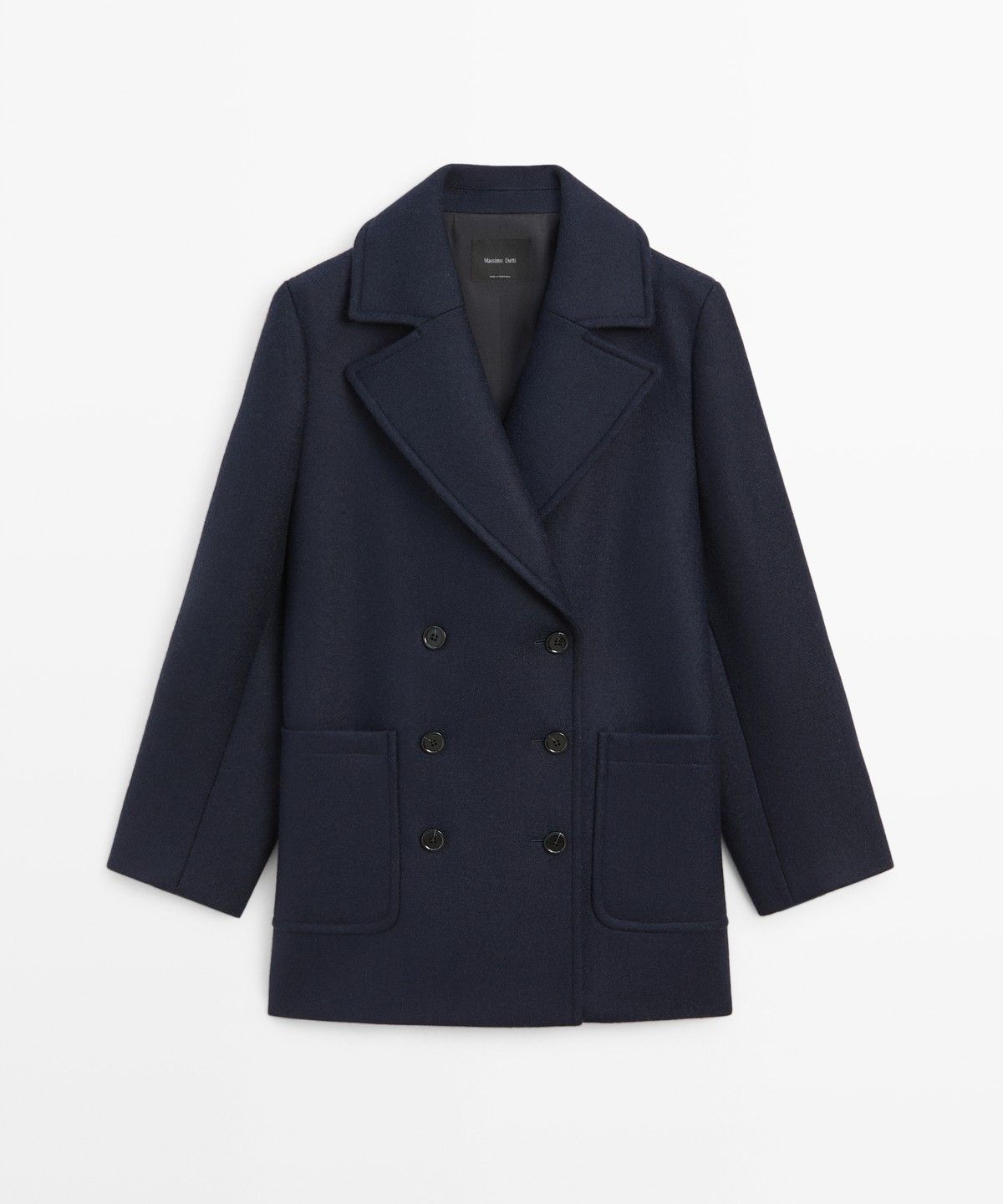 마시모두띠(MASSIMO DUTTI) 더블 브레스트 미디 코트
