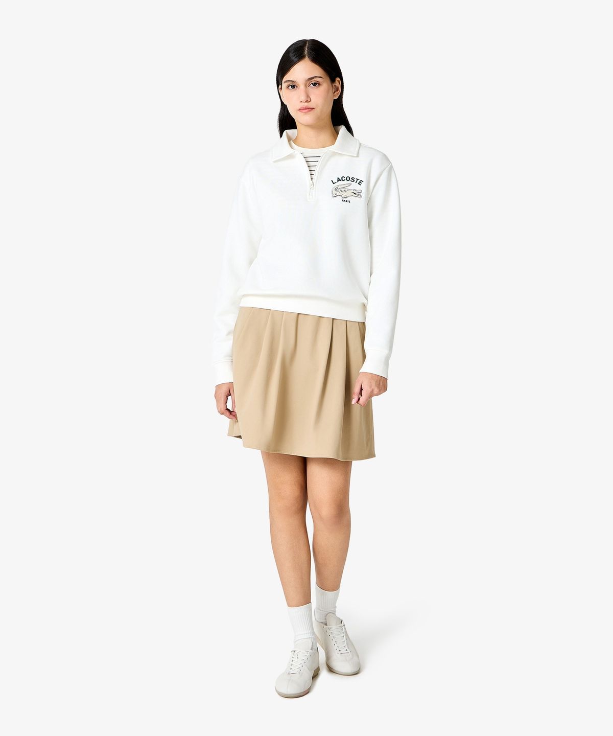 라코스테(LACOSTE) 여성 빅크록 반집업 스웻셔츠 SF174E-56N 70V