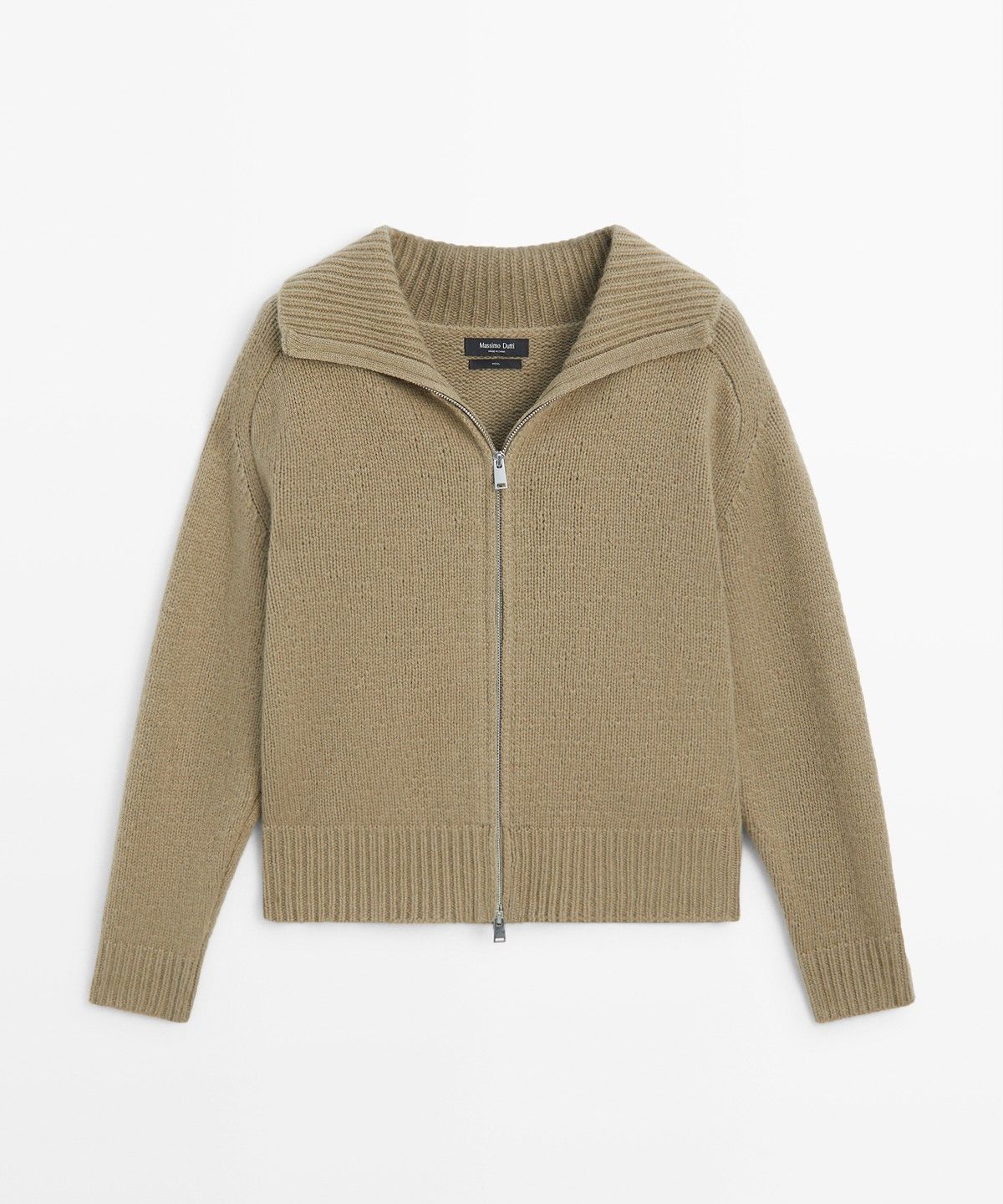 마시모두띠(MASSIMO DUTTI) 100% 울 니트 지퍼 가디건