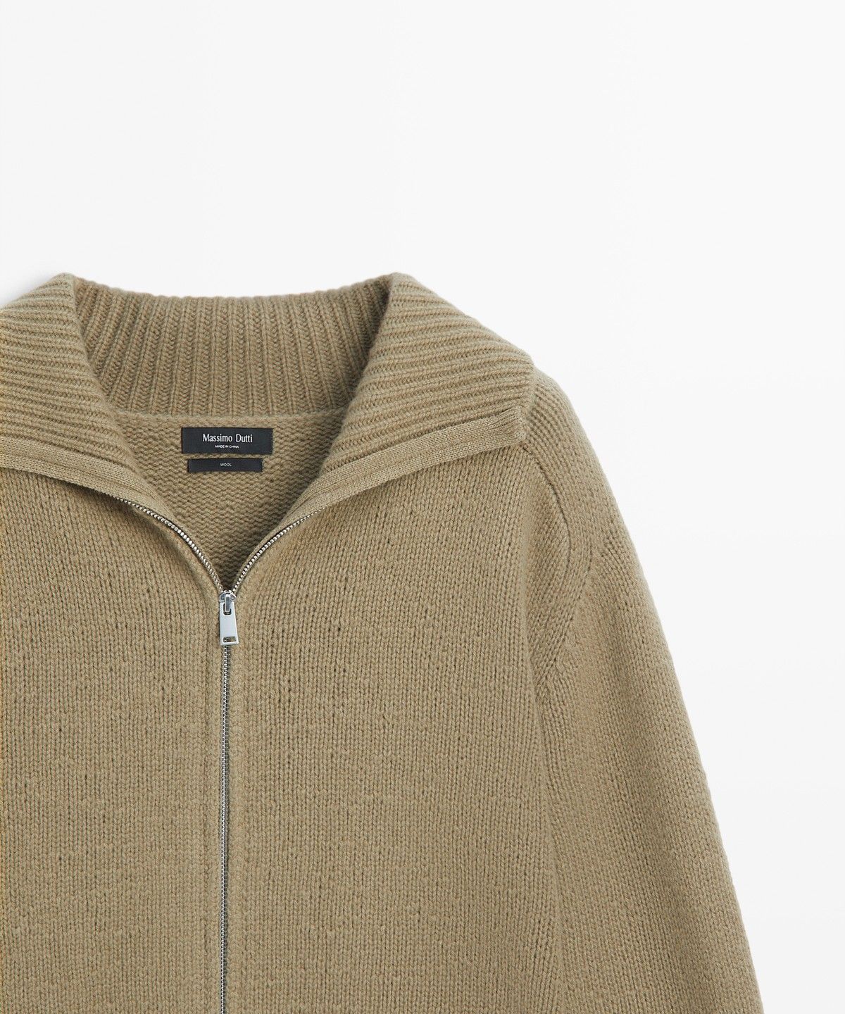 마시모두띠(MASSIMO DUTTI) 100% 울 니트 지퍼 가디건