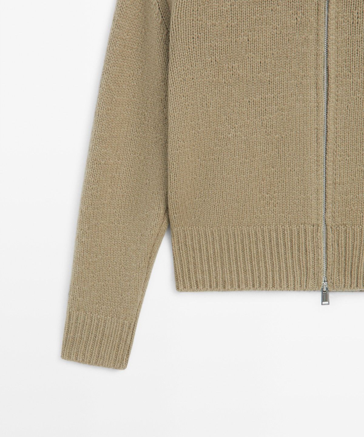 마시모두띠(MASSIMO DUTTI) 100% 울 니트 지퍼 가디건
