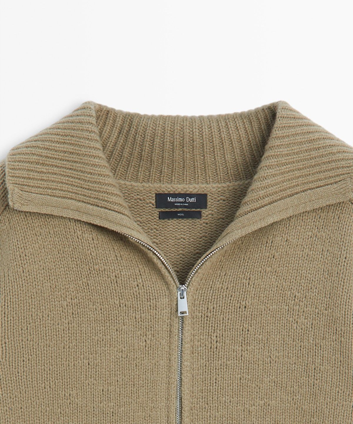 마시모두띠(MASSIMO DUTTI) 100% 울 니트 지퍼 가디건