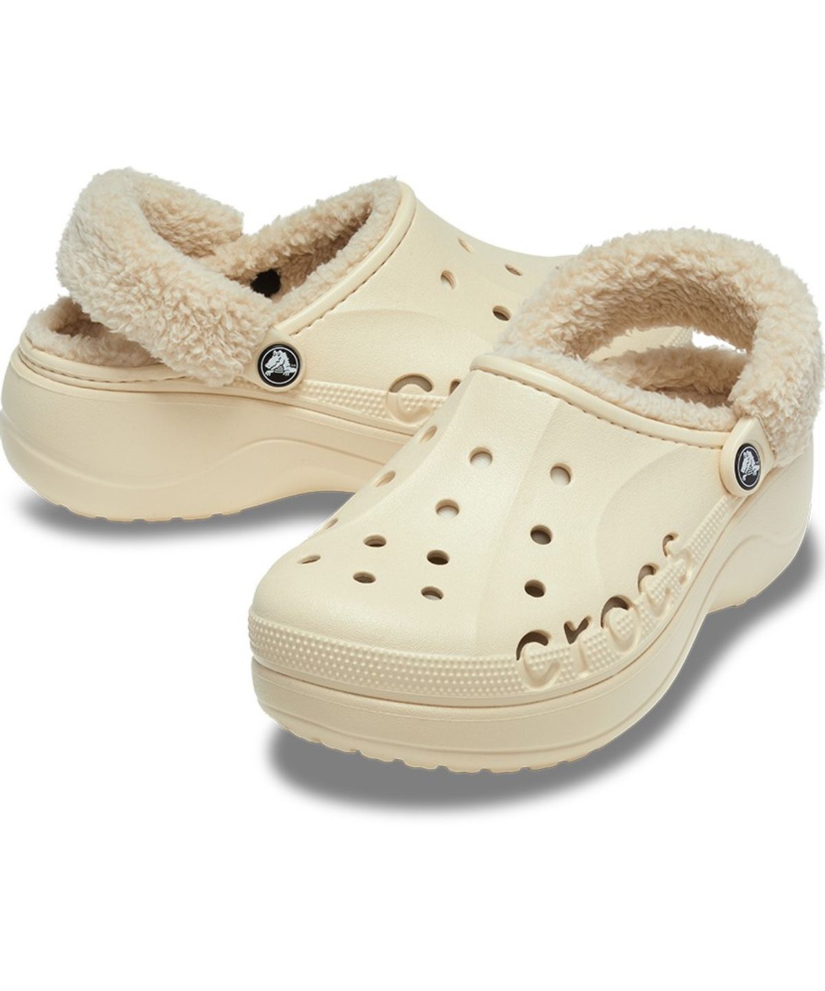 크록스(CROCS) 성인 바야 플랫폼 라인드 퍼즈 스트랩 클로그 WWT (26FWCL214911)