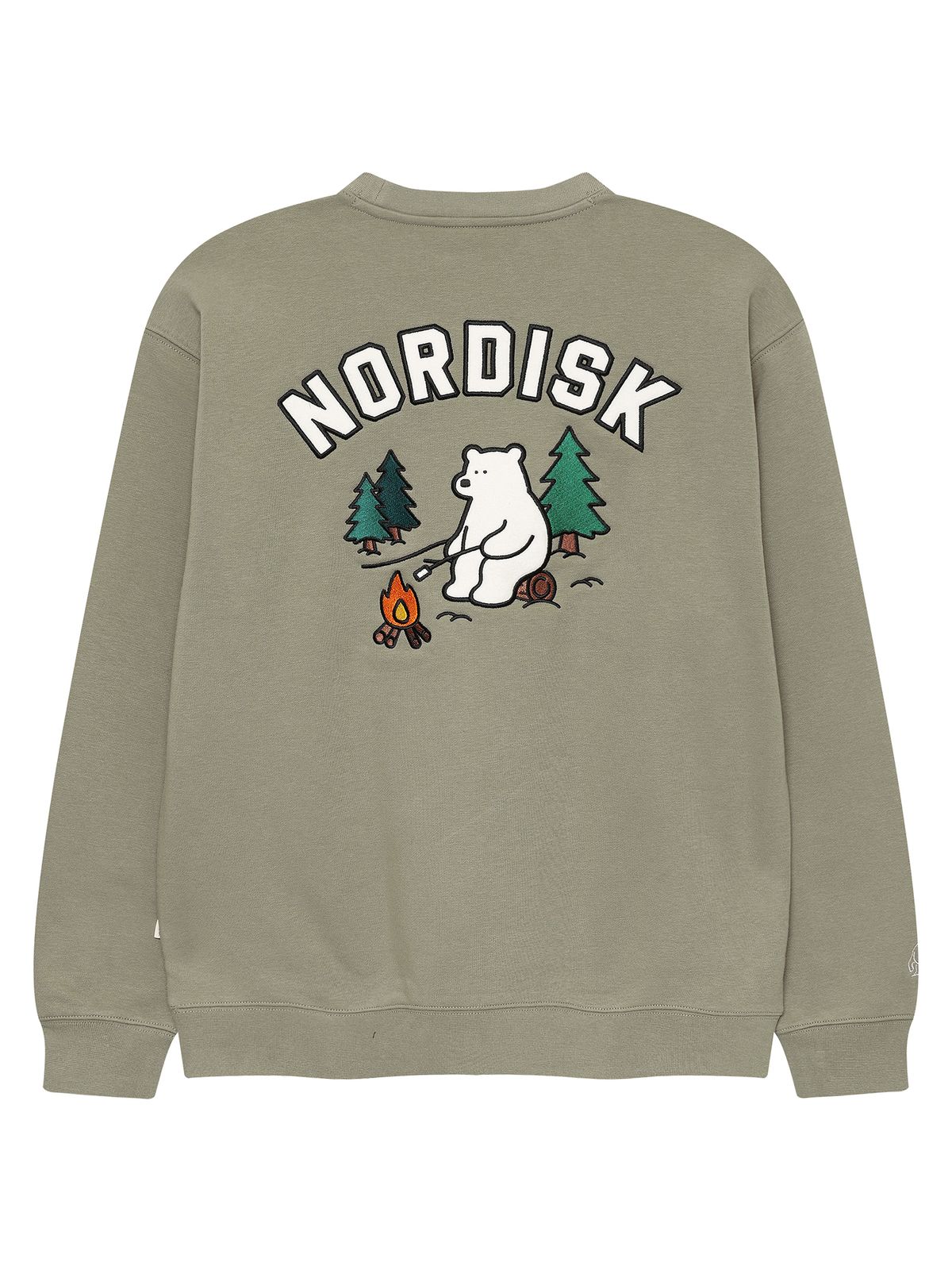 노르디스크(NORDISK) 화이트 베어 그래픽 기모 맨투맨 - U_K.GREY