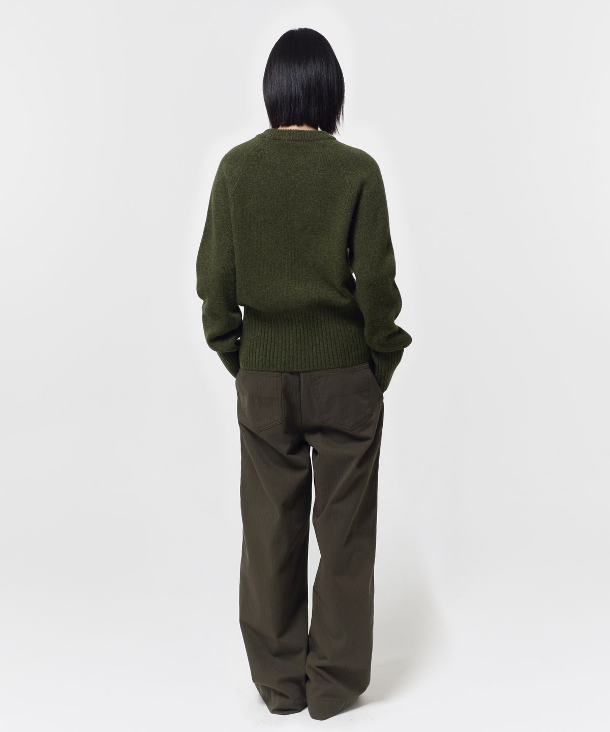 지비에이치 어패럴(GBH APPAREL) WOOL CREW NECK KNIT / KHAKI