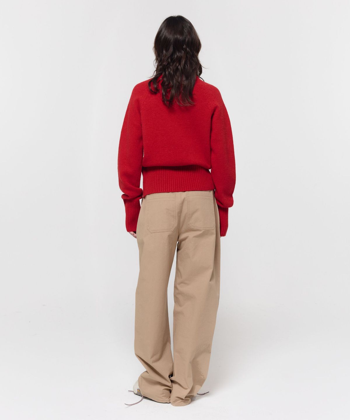 지비에이치 어패럴(GBH APPAREL) WOOL CREW NECK KNIT / RED