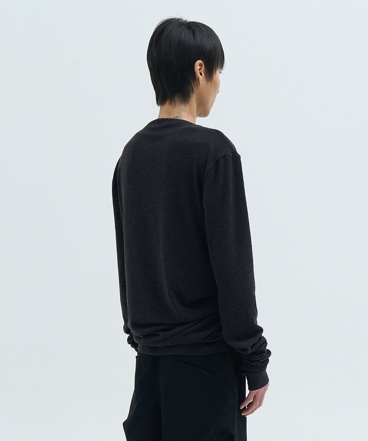 카사카사(KASAKASA) Draped Pleat Long Sleeve Black