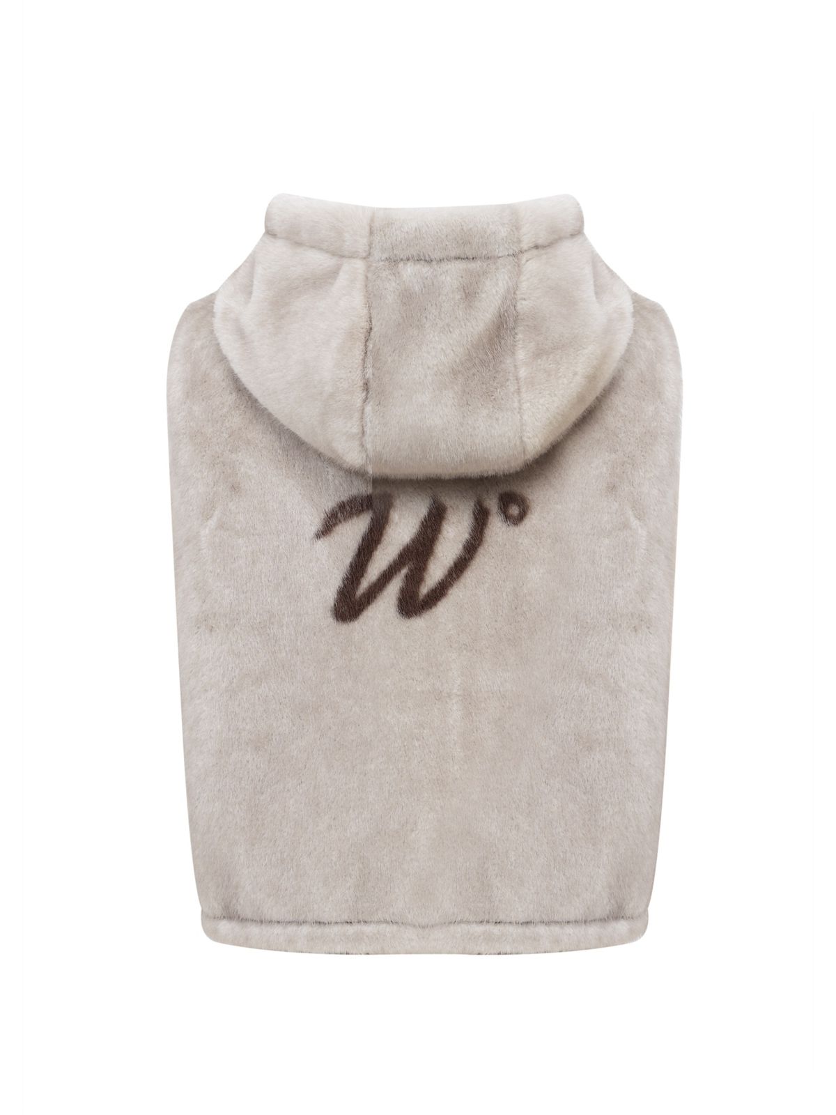 와이드앵글(WIDEANGLE) CO 플럼핑 페이크밍크 후드 베스트 L_WARM GREY_WWW266712L