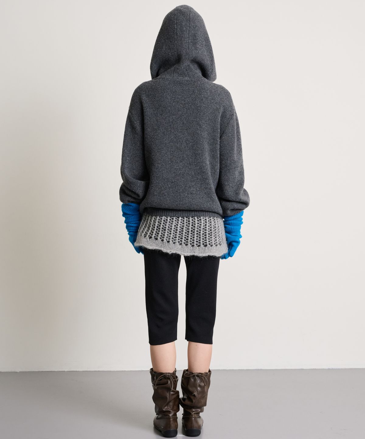 더애틋(THE AÉTUT) Kid Mohair Low Gauge Mini Skirt_Melange Grey