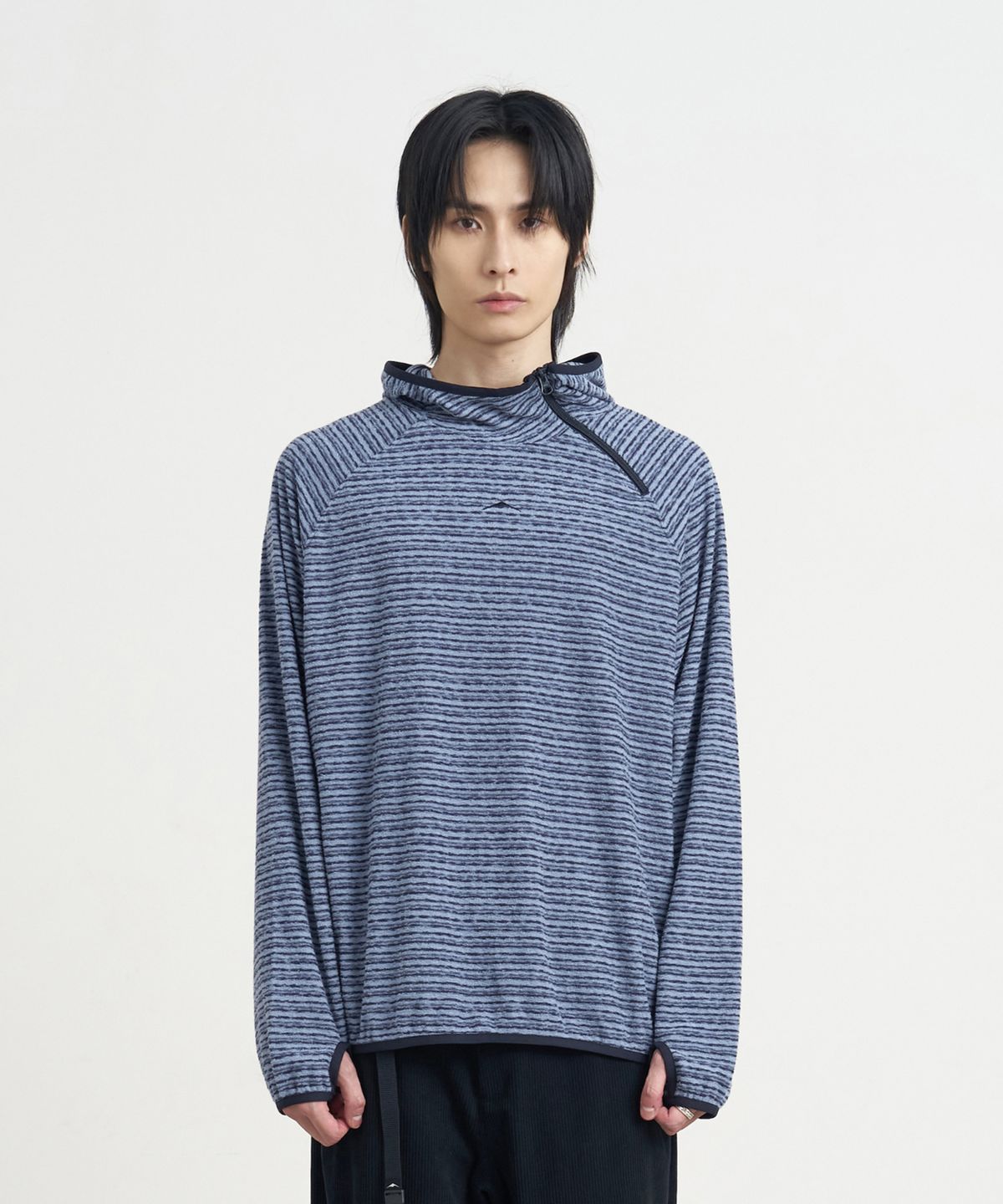 고요웨어(GOYOWEAR) 사이드 집 테리 후디 (블루)