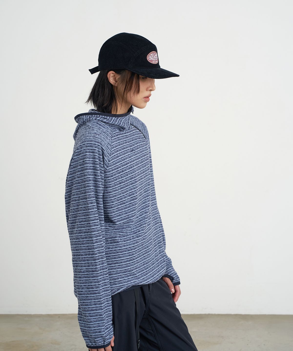 고요웨어(GOYOWEAR) 사이드 집 테리 후디 (블루)