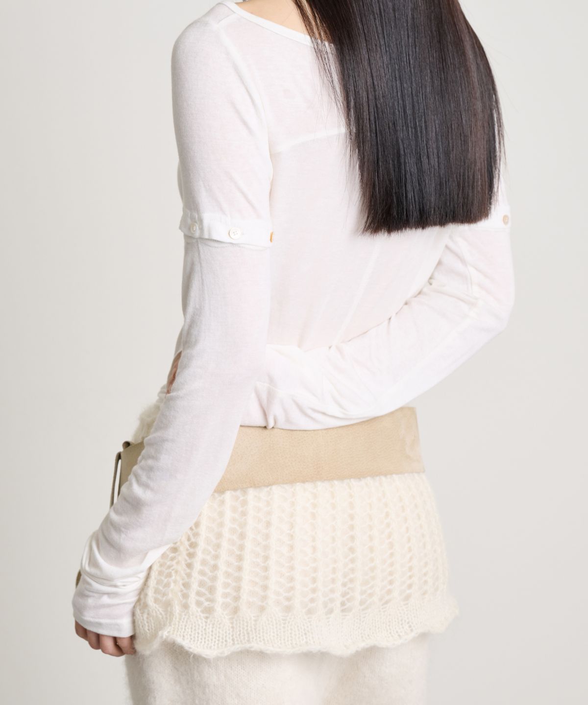 더애틋(THE AÉTUT) Kid Mohair Low Gauge Mini Skirt_Ivory