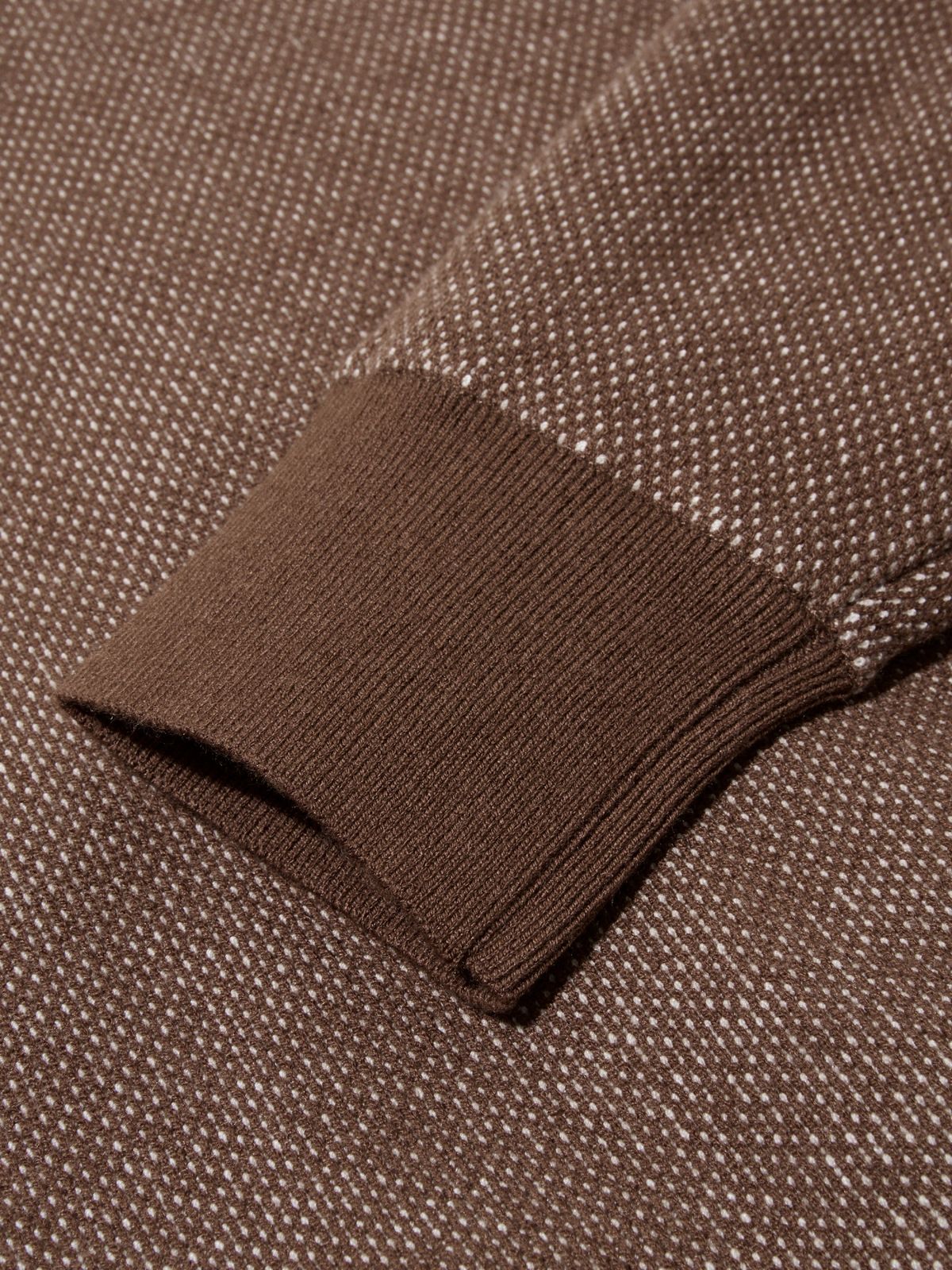 와이드앵글(WIDEANGLE) TO 투톤 조직 하이브리드 쿼터집업 L_Light Brown_WWW26K32E6