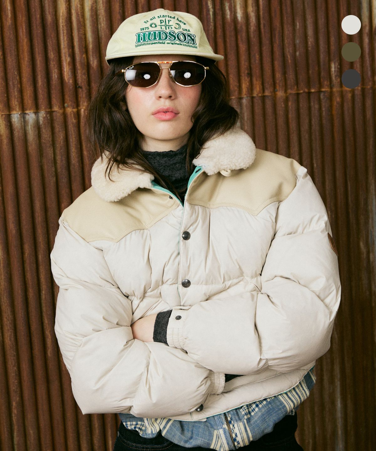 펜필드(PENFIELD) [PF]락울 다운 점퍼_FS4WD01U