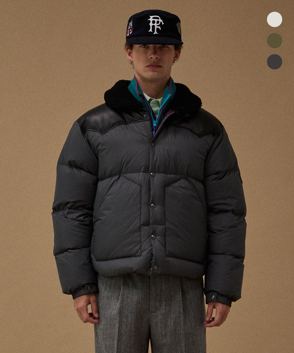 펜필드(PENFIELD) [PF]락울 다운 점퍼_FS4WD01U
