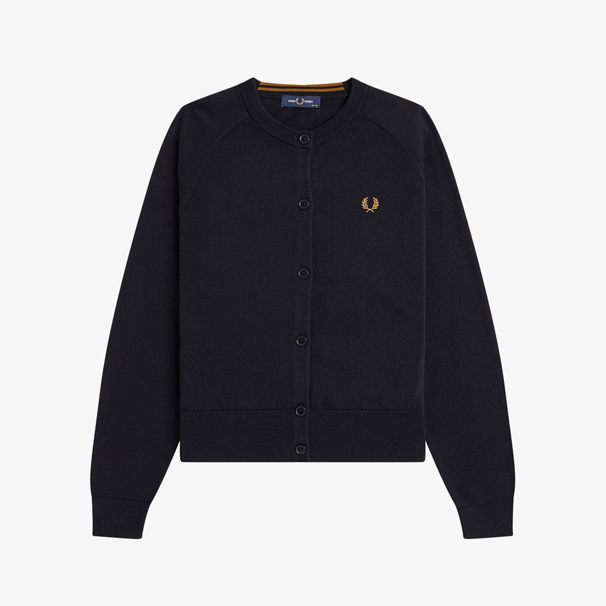 프레드페리(FRED PERRY) [Womens] 오버사이즈드 크루넥 가디건 - 블랙 AFPF2G33141-102