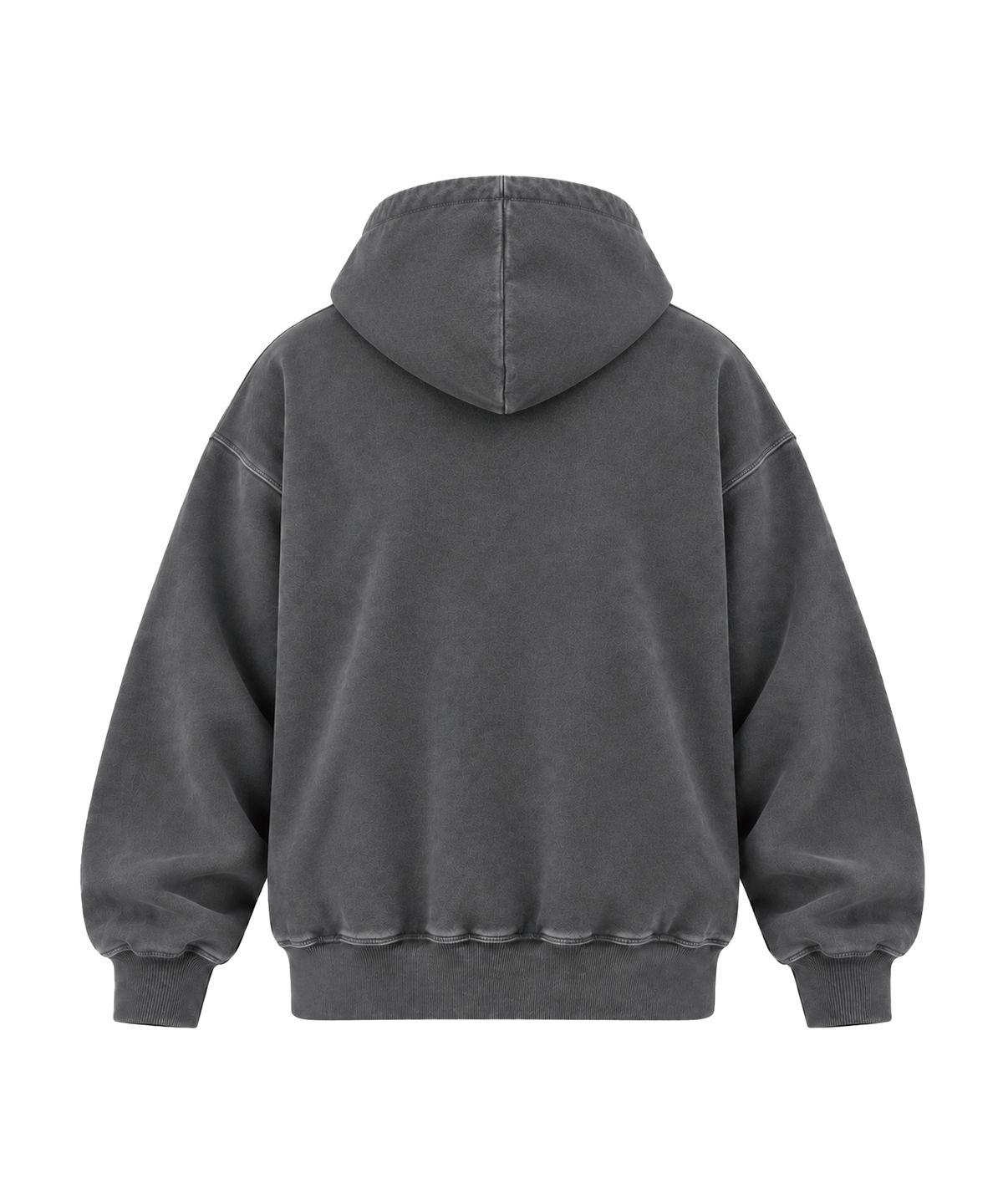 베트랙트(BATTRACT) 메탈 베트 로고 오버핏 피그먼트 후드티 [PIGMENT CHARCOAL]
