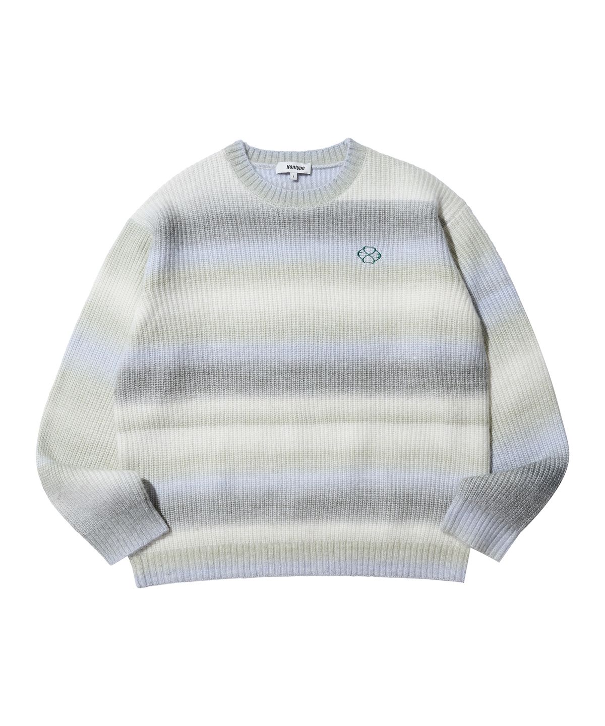 논타입(NONTYPE) GRADATION STRIPE KNIT SWEATER(YELLOW)