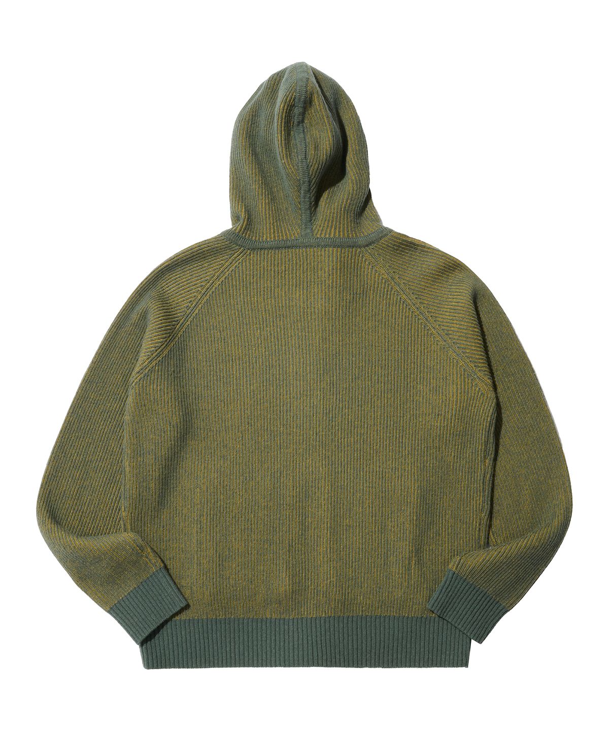 논타입(NONTYPE) HOODED KNIT ZIP CARDIGAN (GREEN)