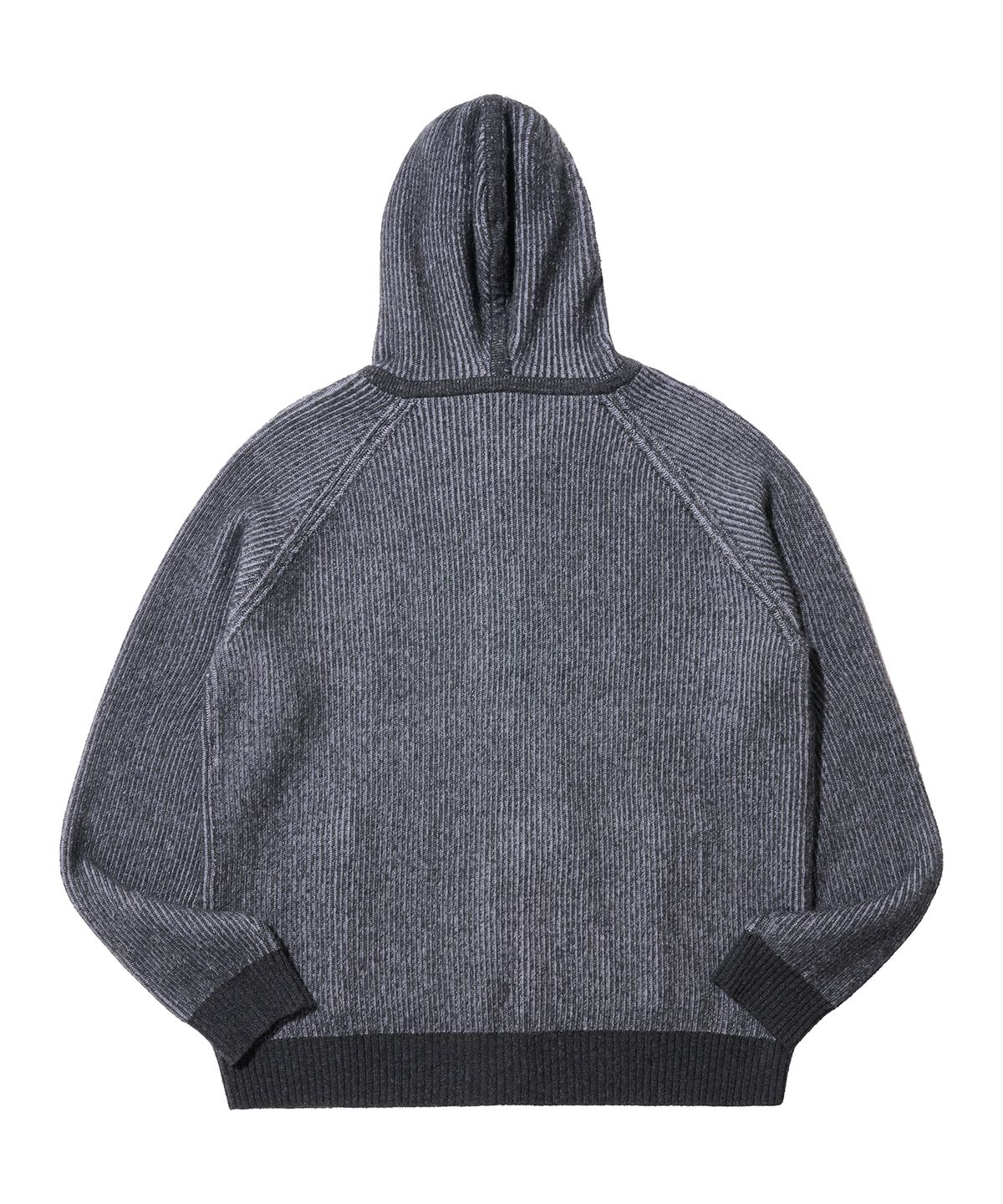 논타입(NONTYPE) HOODED KNIT ZIP CARDIGAN (CHARCOAL)
