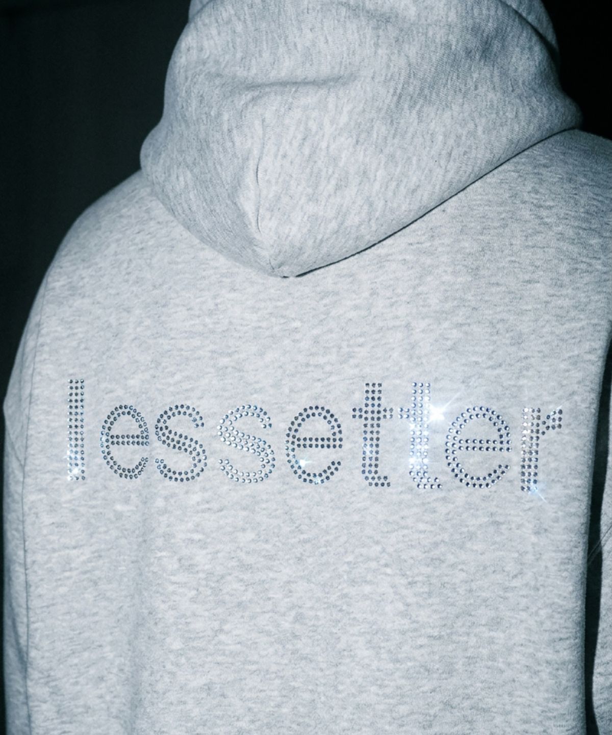 레세터(LESSETTER) 오버 사이즈 하이넥 후드 집업_GRAY