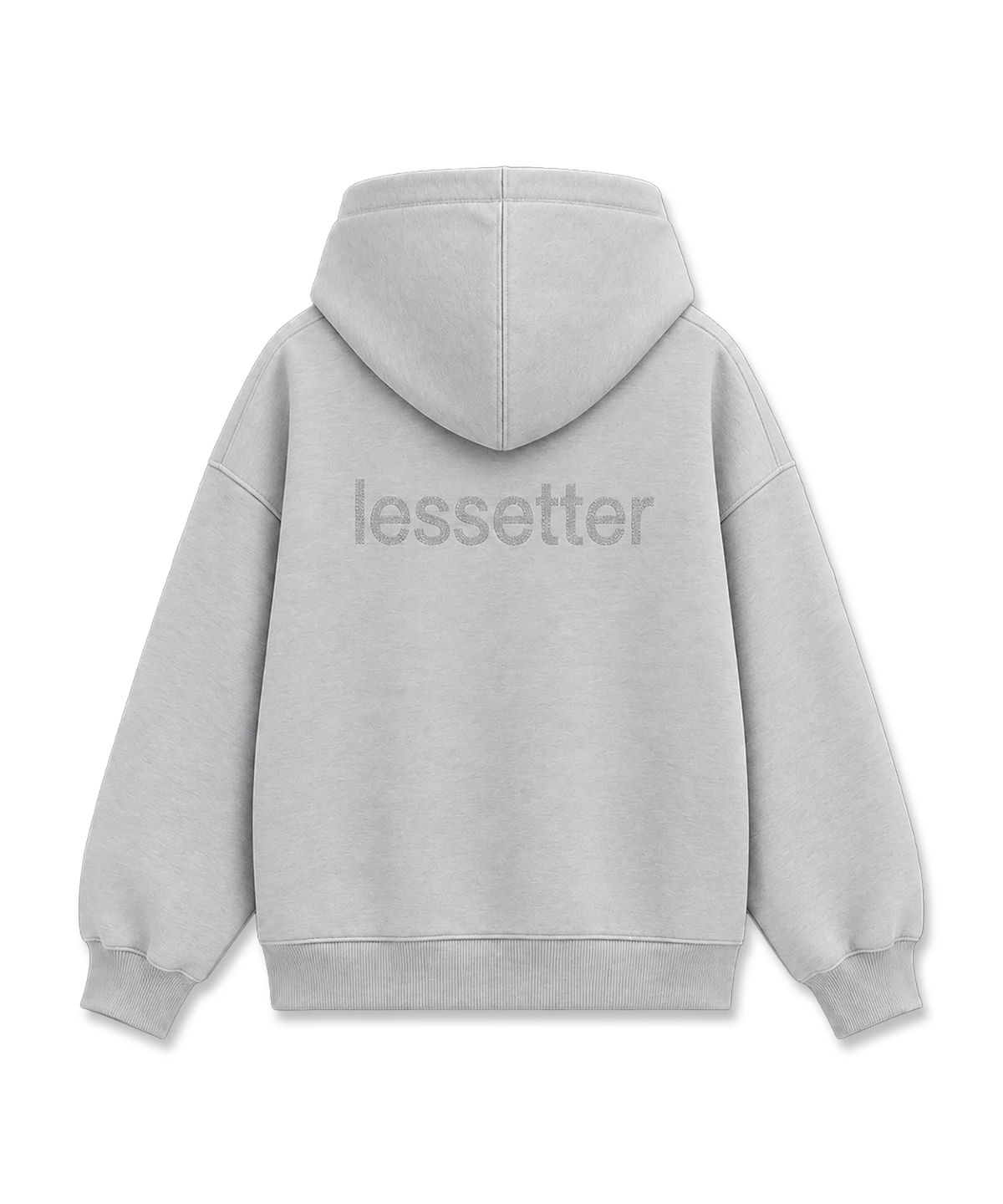 레세터(LESSETTER) 오버 사이즈 하이넥 후드 집업_GRAY