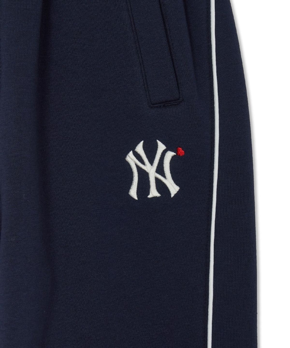 엠엘비 키즈(MLB KIDS) 스포티브 걸즈 기모 세미 와이드 팬츠 NY (Navy)
