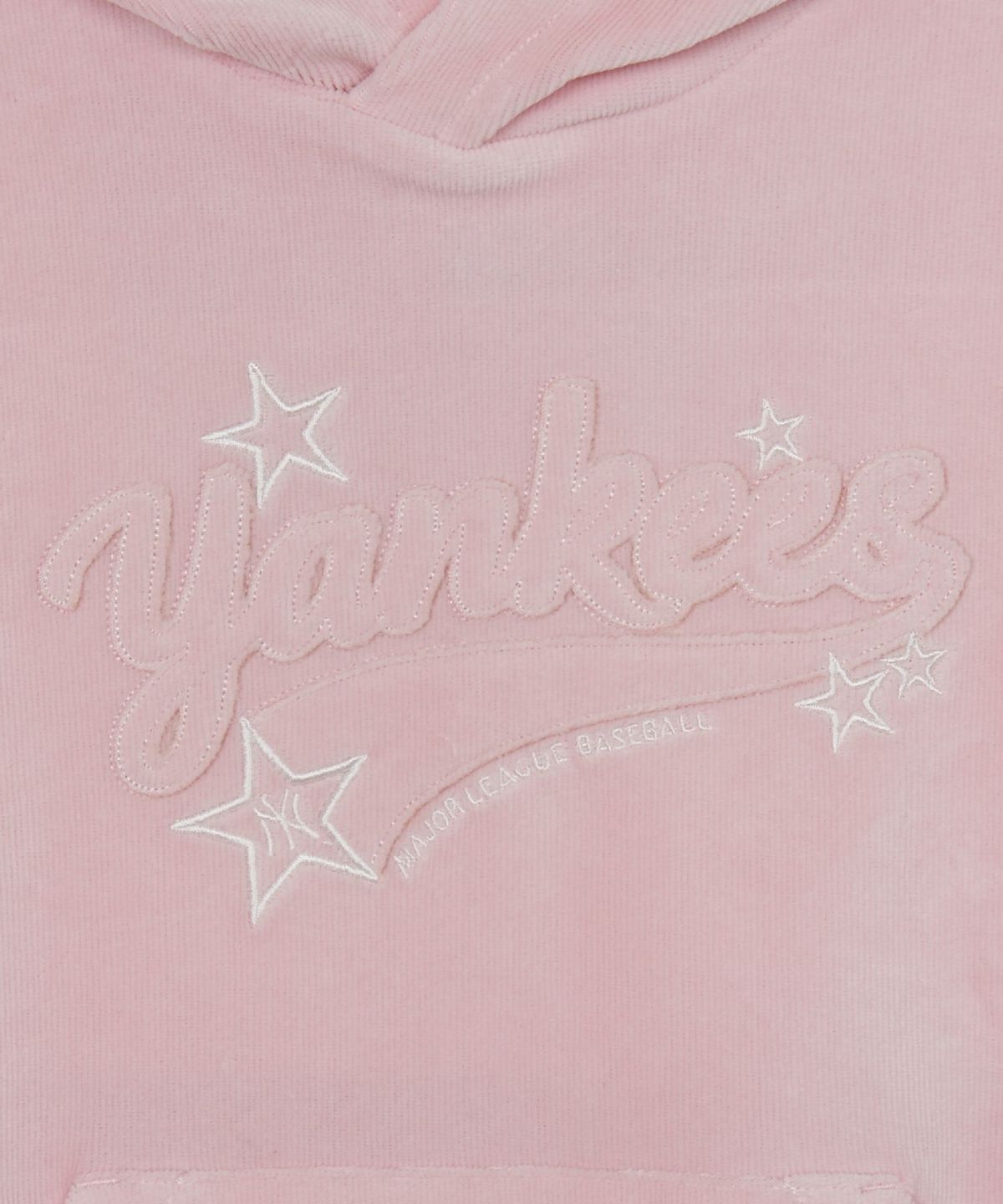 엠엘비 키즈(MLB KIDS) 스트릿 걸즈 벨로아 레이어드 후드 NY (L.Pink)