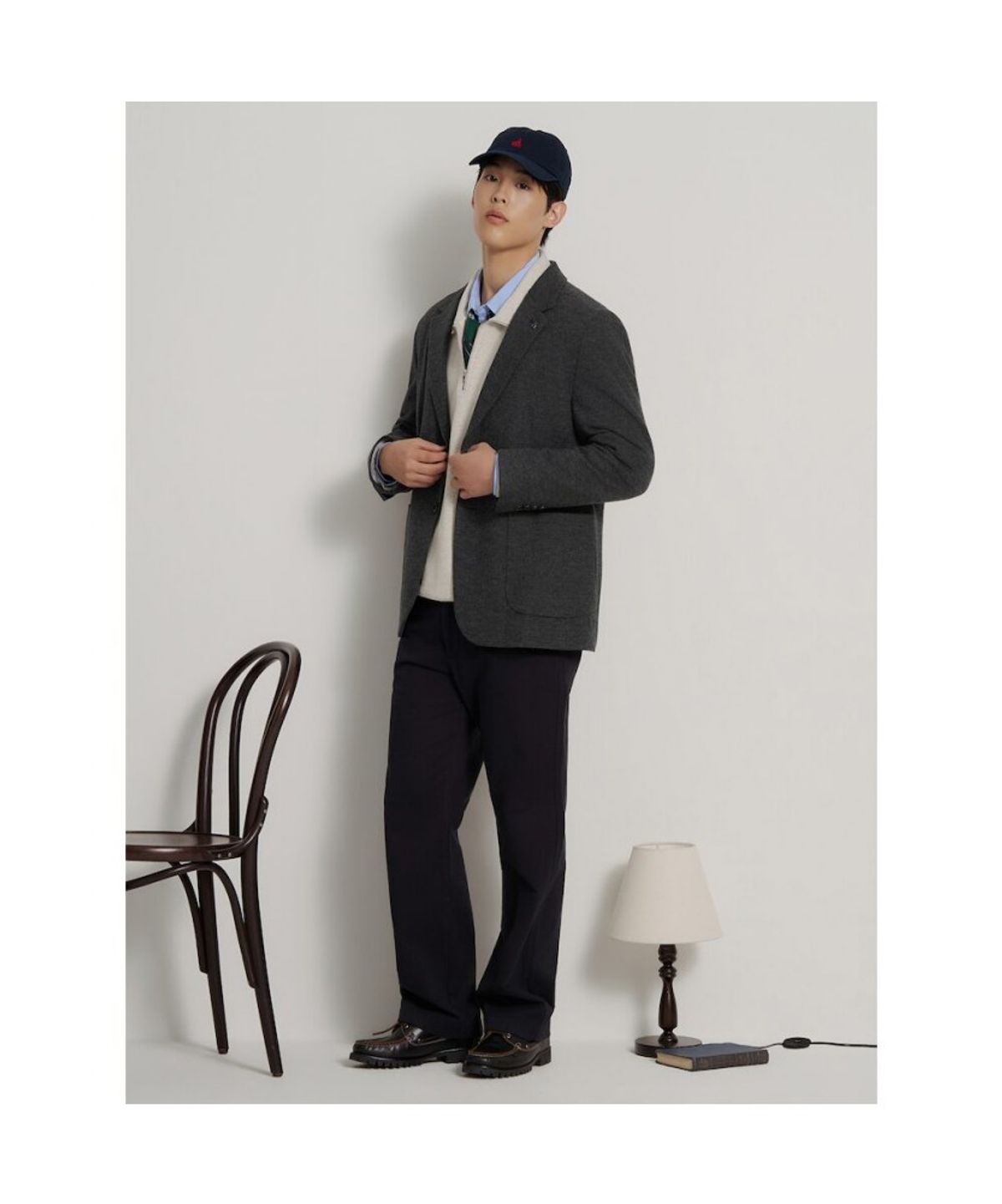 빈폴 멘(BEANPOLE MEN) 프리미엄 저지 솔리드라이크 재킷  애쉬